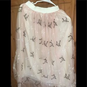 Cute little girls shimmering tule skirt